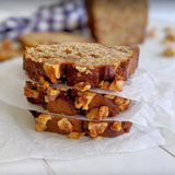 PBCO Plant Protein Banana Bread Mix — sliced banana bread lifestyle image
