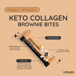 Locako Peanut Butter Caramel Keto Collagen Brownie Bite - official product feature image