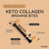 Locako Peanut Butter Caramel Keto Collagen Brownie Bite - official product feature image