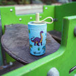 Cheeki Kids Dinosaur 400ml bottle lifestyle image