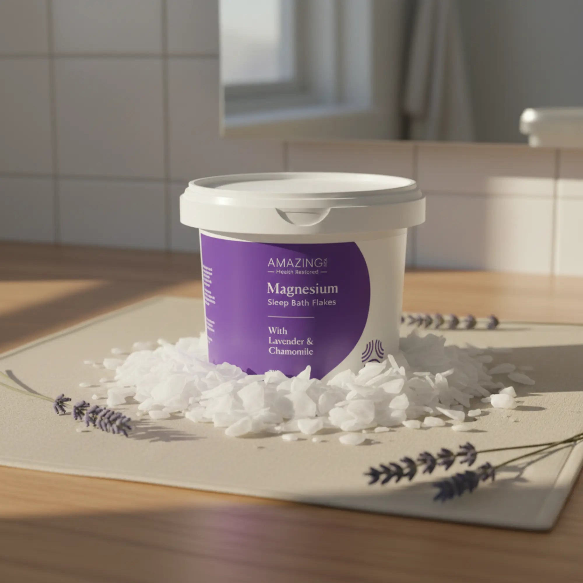 Amazing You Sleep Magnesium Flakes tub lifestyle