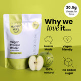 Happy Way Vegan Protein Water Sour Green Apple 420g