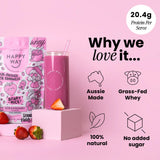 Happy Way Whey Protein Powder Strawberry 500g