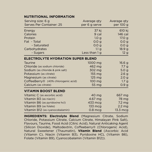 Switch Nutrition Hydrate Electrolytes No Added Sugar Lemon Lime 150g