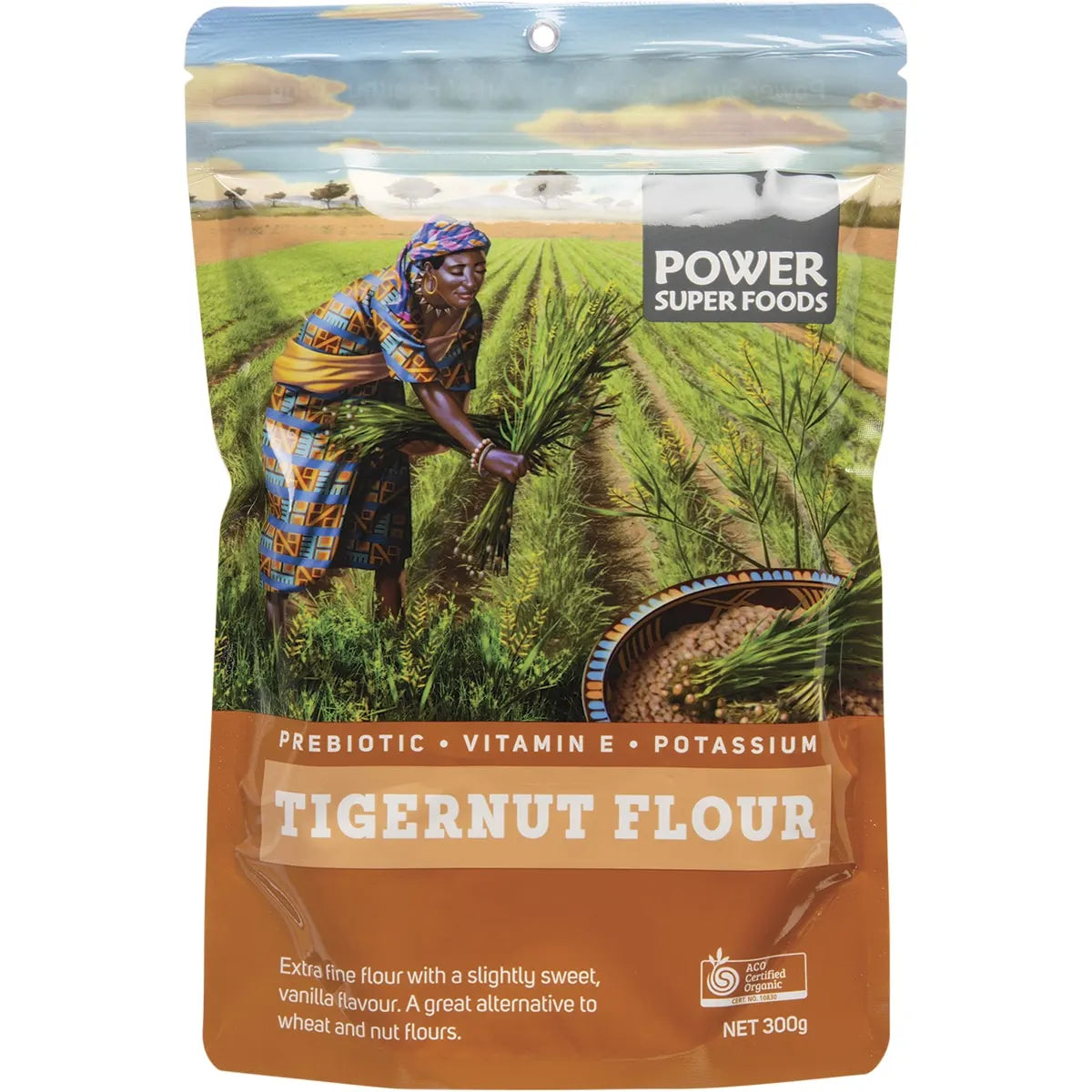 Power Super Foods Tigernut Flour - Origin Cert Org 300g