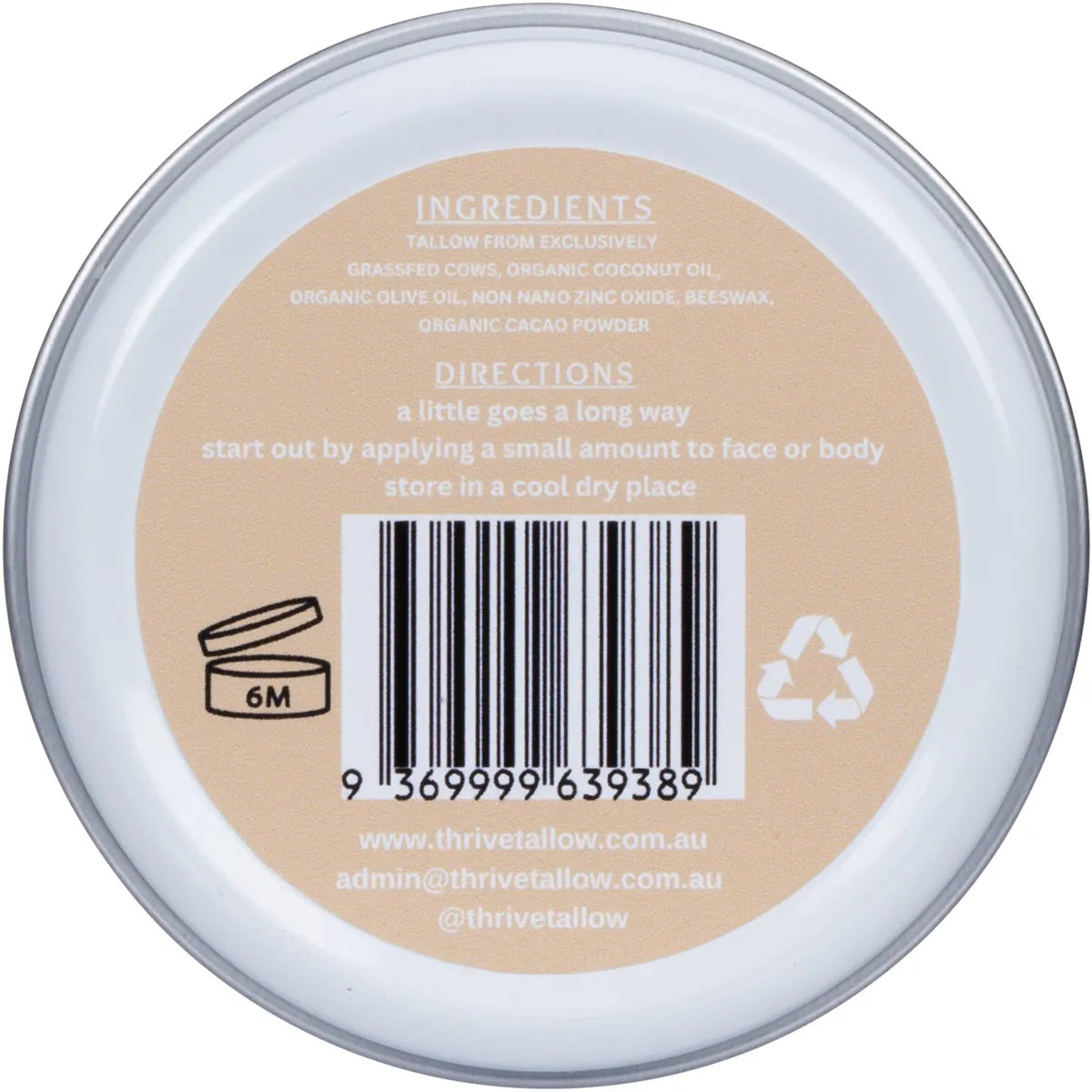 Thrive Tallow Tinted Sun Balm with Zinc 70ml