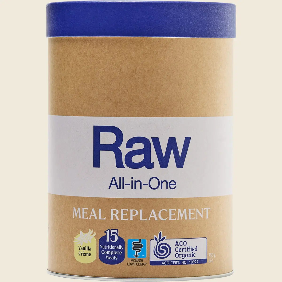 Amazonia Raw All-In-One Meal Replacement Vanilla Creme 750g official UHP packaging