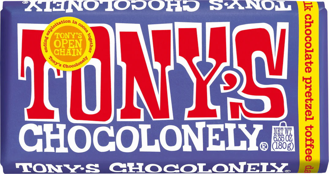 Tony's Chocolonely Dark Milk Pretzel Toffee 42% 180g