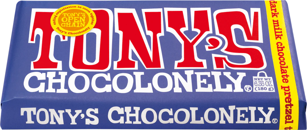 Tony's Chocolonely Dark Milk Pretzel Toffee 42% 180g