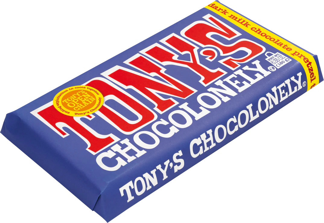 Tony's Chocolonely Dark Milk Pretzel Toffee 42% 180g