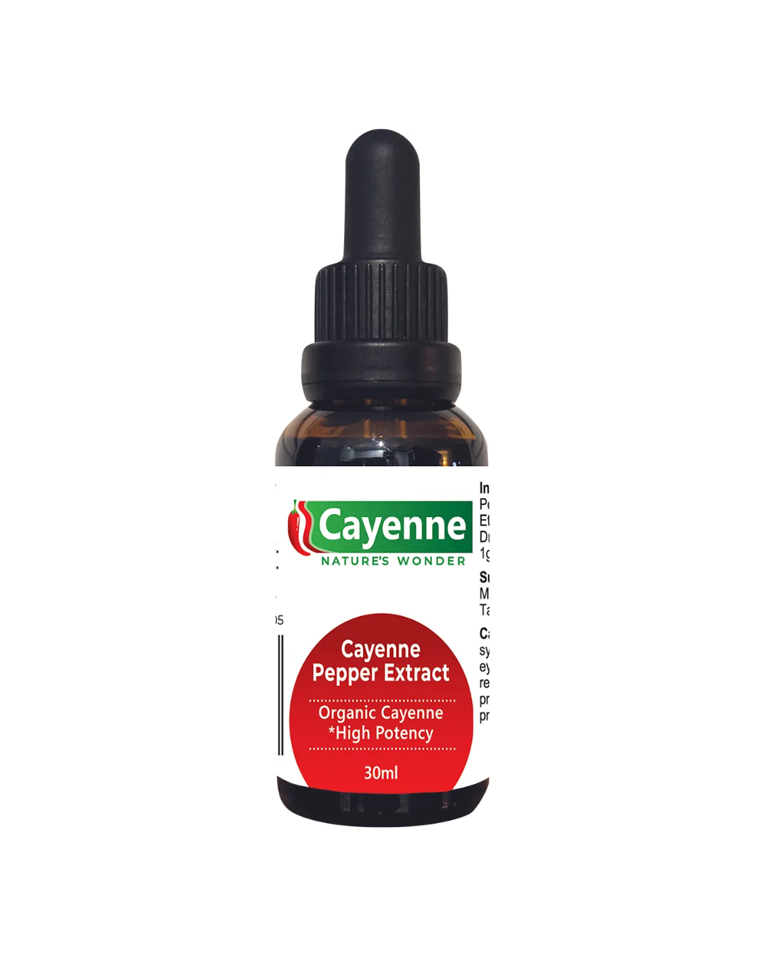Cayenne Nature's Wonder Cayenne Pepper Extract with dropper 30ml