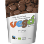 Vego Chocolate Melts Fine Hazelnut 180g — front pack image (UHP)