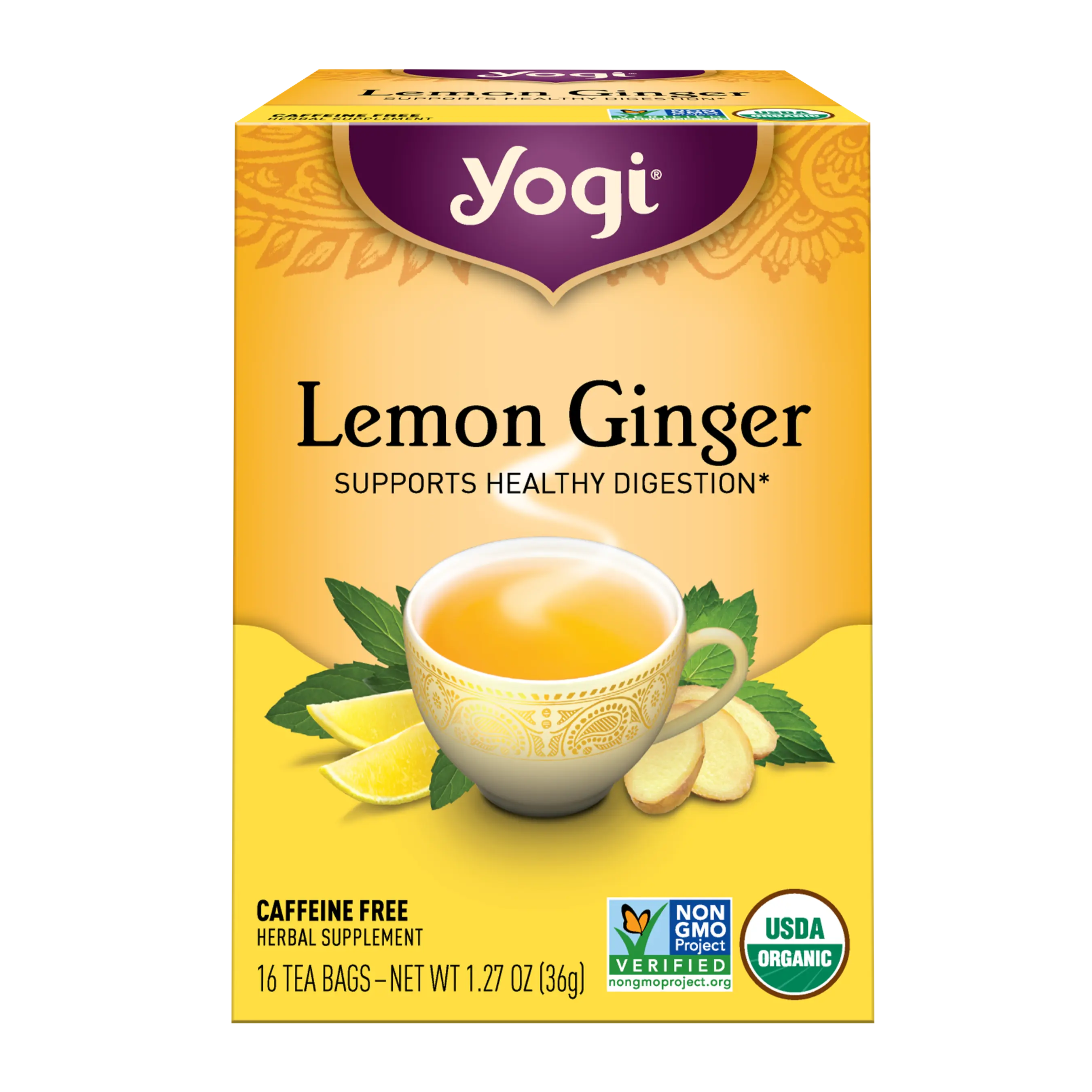 Yogi Herbal Tea Bags Lemon Ginger 16pk