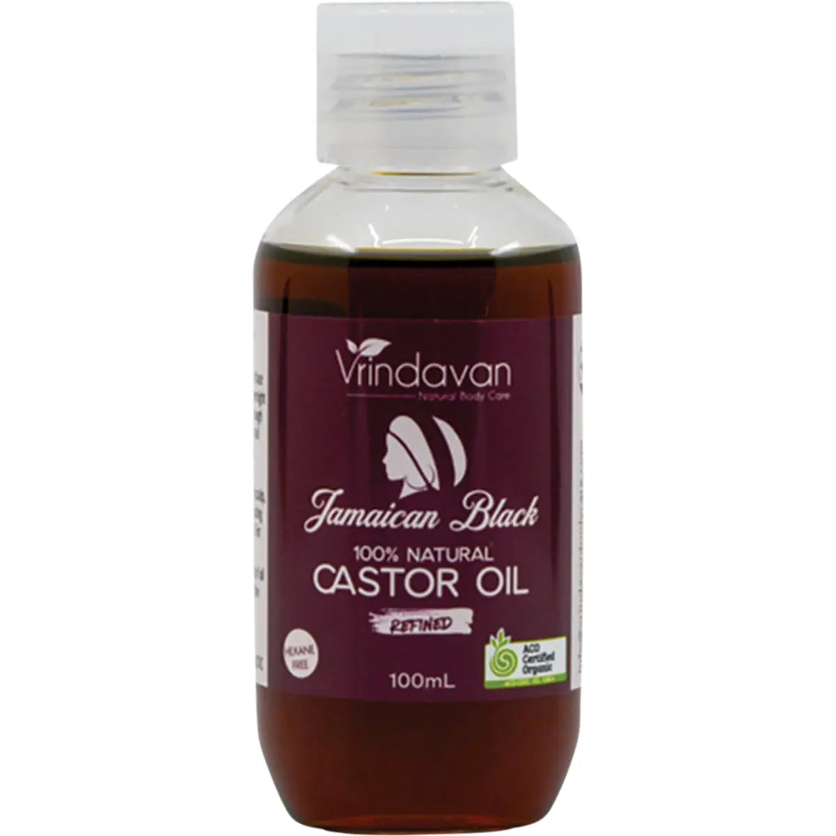 Vrindavan Jamaican Black Castor Oil Refined 100ml — front pack image (UHP)