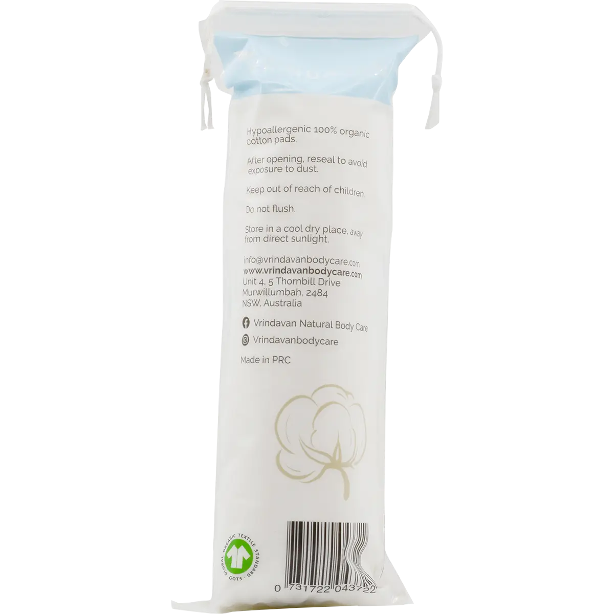 Vrindavan Vrindavan Organic Cotton Pads 100pcs UHP source image 2