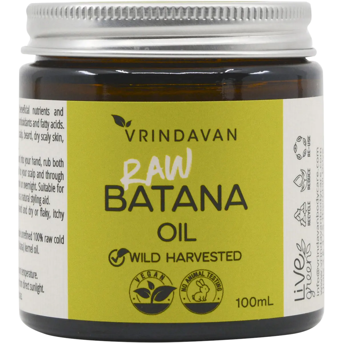 Vrindavan Raw Batana Oil 100ml — front pack image (UHP)