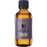 Vrindavan Castor Oil - Hexane Free - Amber Glass Bottle — front pack image (UHP)