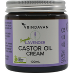 Vrindavan Castor Oil Cream Lavender 100ml — front pack image (UHP)