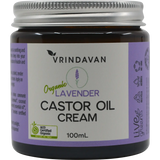 Vrindavan Castor Oil Cream Lavender 100ml — front pack image (UHP)