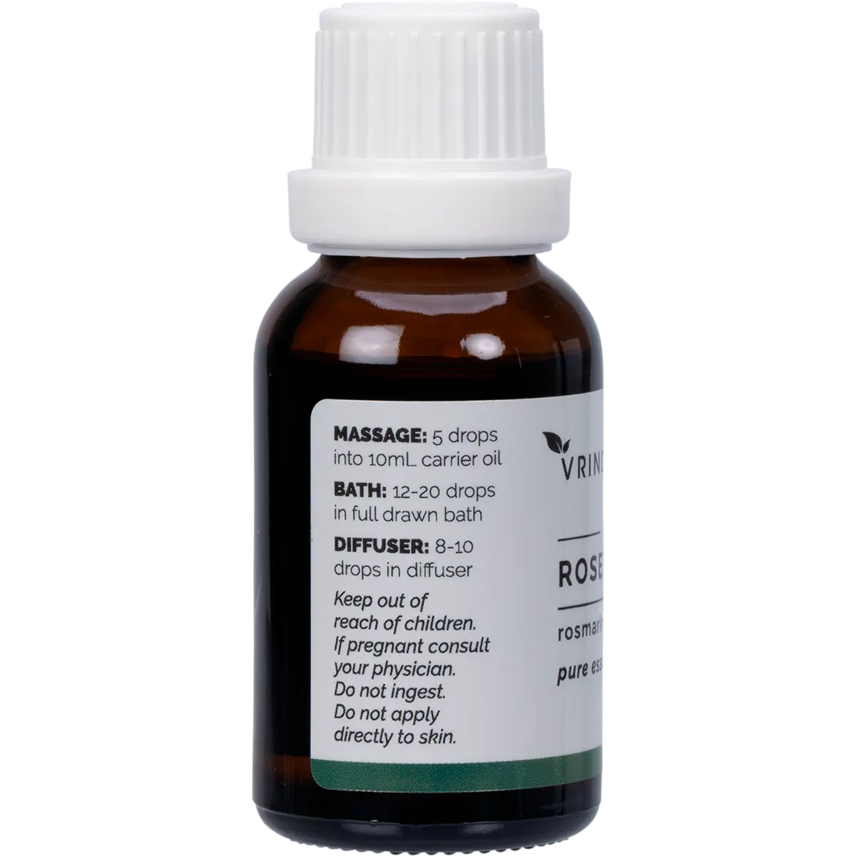 Vrindavan Essential Oil 100% Rosemary — side pack image (UHP)