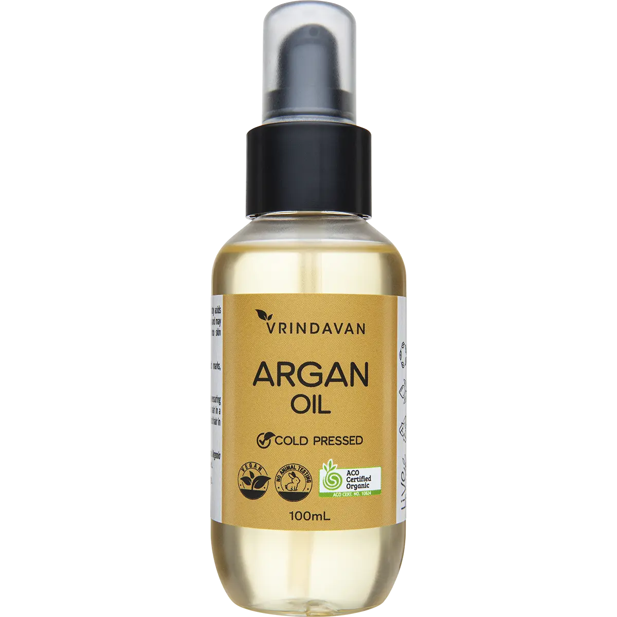 Vrindavan Argan Oil Cold Pressed 100ml — front pack image (UHP)