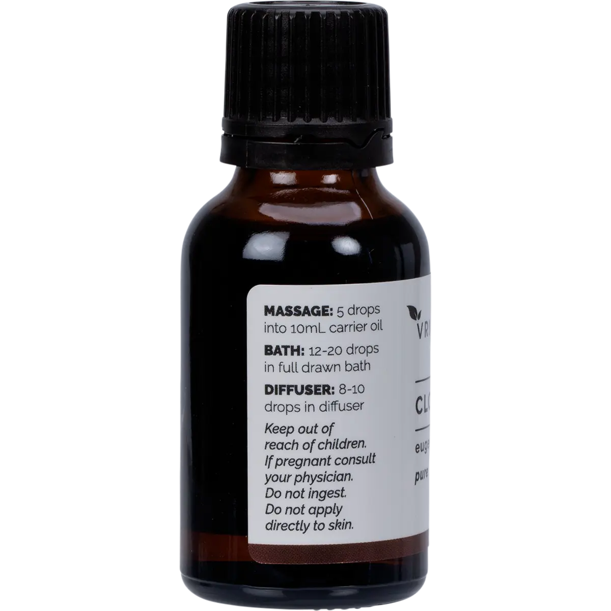 Vrindavan Essential Oil 100% Clove Bud — side pack image (UHP)