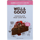 Well and Good Chocolate Mud Cake Mix with Choc Frosting 475g — front pack image (UHP)