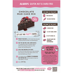 Well and Good Chocolate Mud Cake Mix with Choc Frosting 475g — back pack image (UHP)