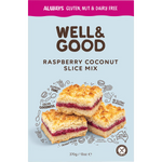 Well & Good Raspberry Coconut Slice Mix 370g