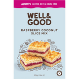 Well & Good Raspberry Coconut Slice Mix 370g