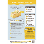 Well and Good Lemon Coconut Cake Mix with Goji Berry Icing 475g — back pack image (UHP)
