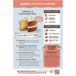 Well and Good Vanilla Cupcake Mix with Icing & Sprinkles 510g — back pack image (UHP)