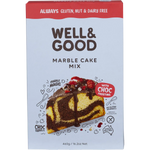 Well and Good Marble Cake Mix with Choc Frosting 460g — front pack image (UHP)