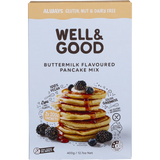 Well and Good Buttermilk Flavoured Pancake Mix 400g — front pack image (UHP)