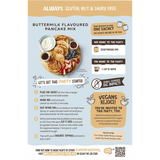 Well and Good Buttermilk Flavoured Pancake Mix 400g — back pack image (UHP)
