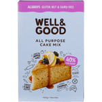 Well and Good All Purpose Cake Mix 40% Less Sugar 400g — front pack image (UHP)