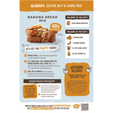 Well and Good Banana Bread Mix 40% Less Sugar 350g — back pack image (UHP)