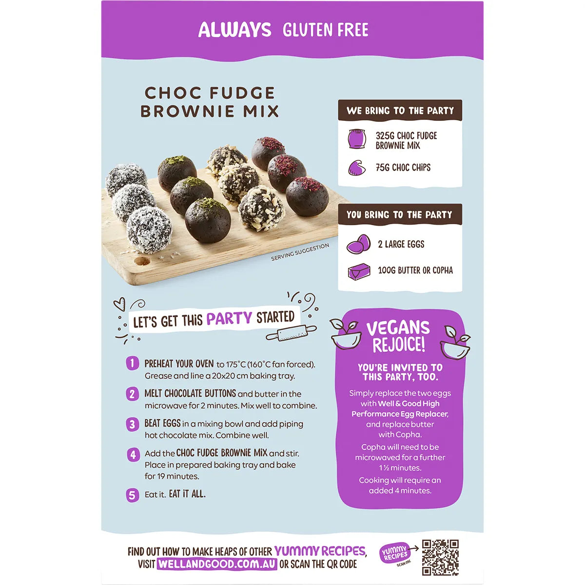 Well and Good Choc Fudge Brownie Mix 400g