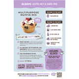 Well and Good Multipurpose Muffin Mix 40% Less Sugar 400g — back pack image (UHP)