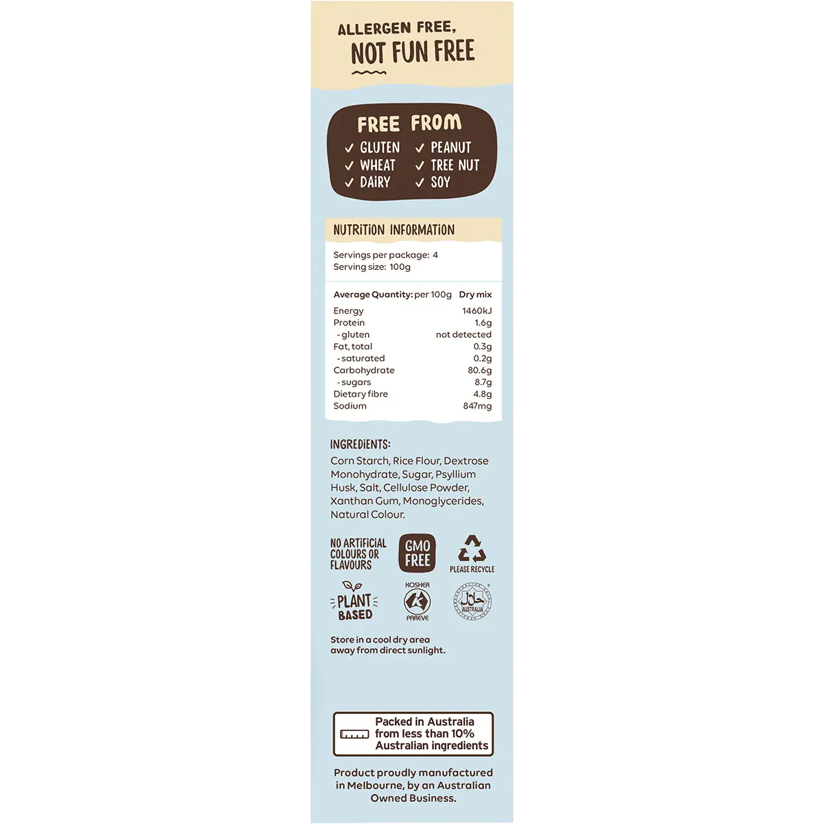 Well and Good Pastry Flour Blend 400g — side pack image (UHP)