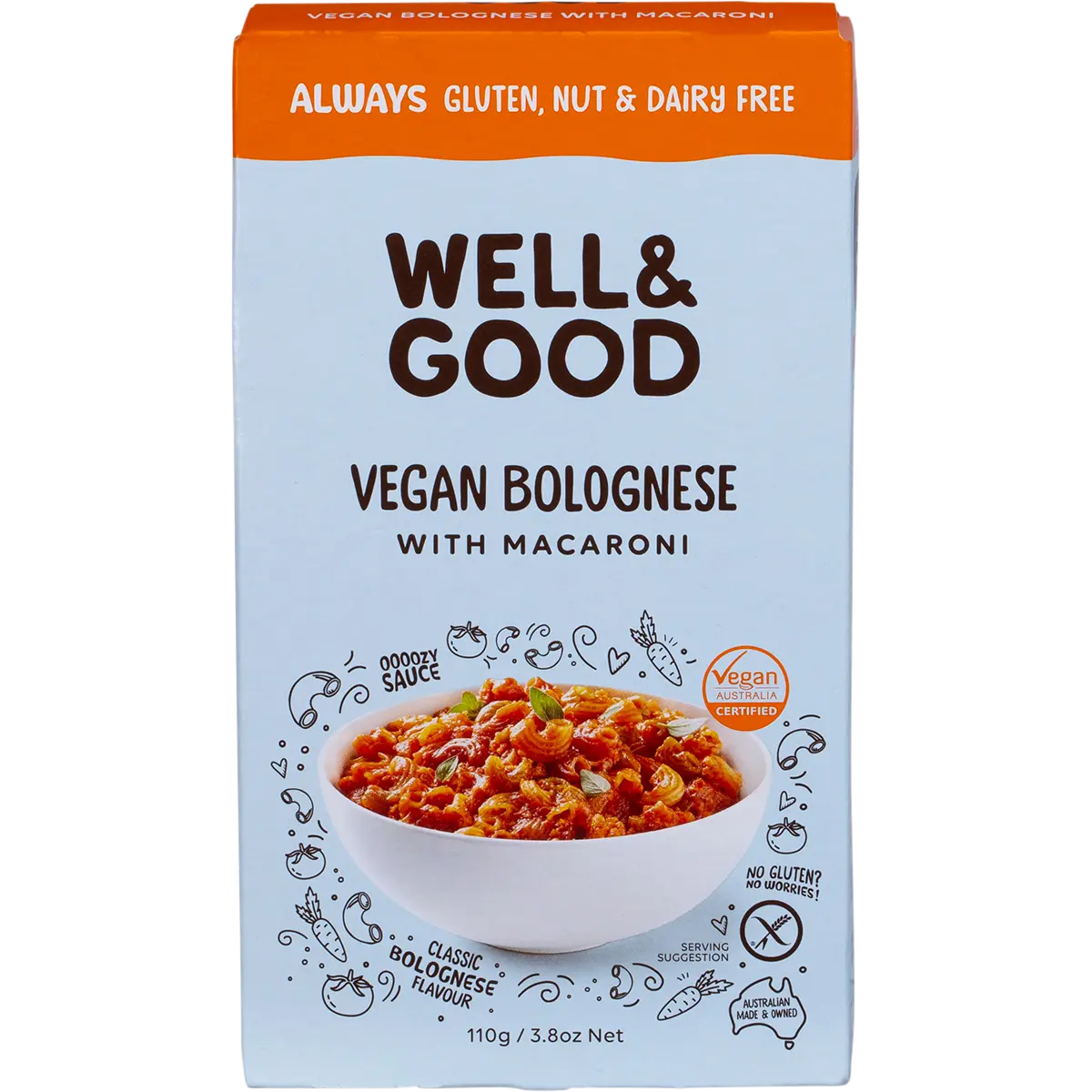 Well & Good Vegan Bolognese with Macaroni 110g