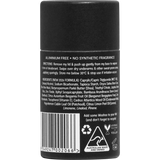 Woohoo Body Natural Deodorant Stick Tux Extra Strength (Anti-Chafe) 60g — back of pack