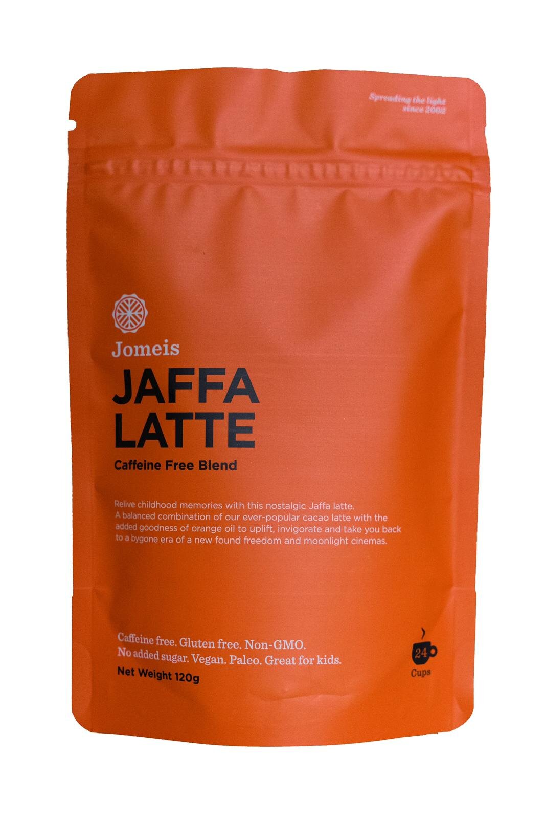 jomeis fine foods jaffa latte 120g