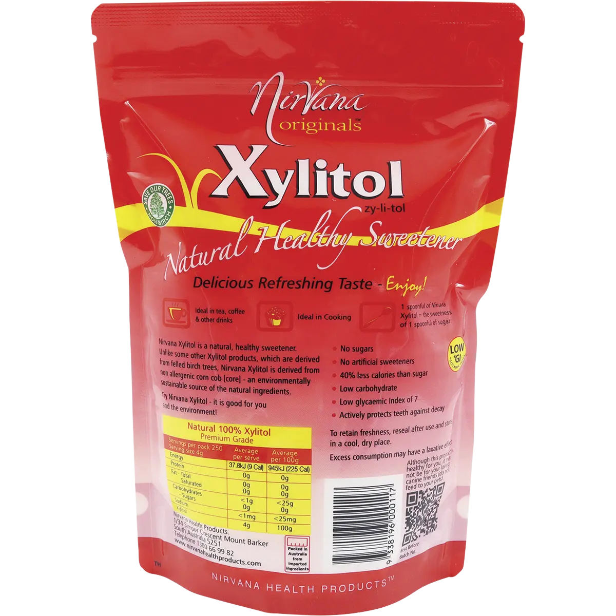 Nirvana Xylitol — back pack image (UHP)