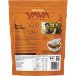 YAVA Granola with Cashews Chocolate Banana 400g — back pack image (UHP)
