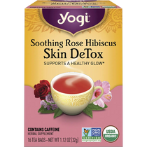 Yogi Herbal Tea Bags Rose Hibiscus Skin DeTox 16pk — front pack image (UHP)