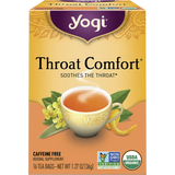 Yogi Tea Herbal Tea Bags Throat Comfort 16pk — front pack image (UHP)