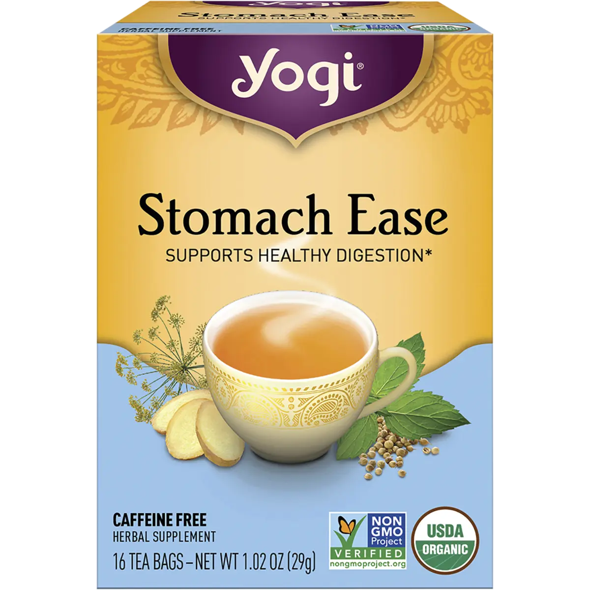Yogi Tea Herbal Tea Bags Stomach Ease 16pk