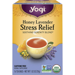 Yogi Herbal Tea Bags Honey Lavender Stress Relief 16pk — front pack image (UHP)