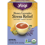Yogi Herbal Tea Bags Honey Lavender Stress Relief 16pk — front pack image (UHP)